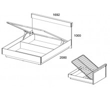 Кровать 160 с подъемником, TORINO Кровать 160 с подъемником, TORINO
