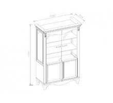 Витрина двухстворчатая Карат KART-13