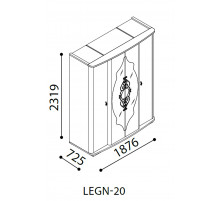 Четырехстворчатый шкаф Легенда венге LEGN-20