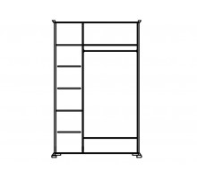 Шкаф для одежды Лика ММ-137-01/03 (белая эмаль)