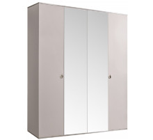 Четырехстворчатый шкаф для одежды с зеркалом Rimini РМШ1/4 (слоновая кость)